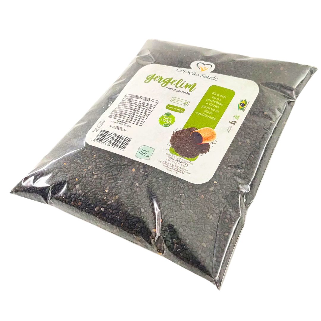 Gergelim Preto em Grão 400gr