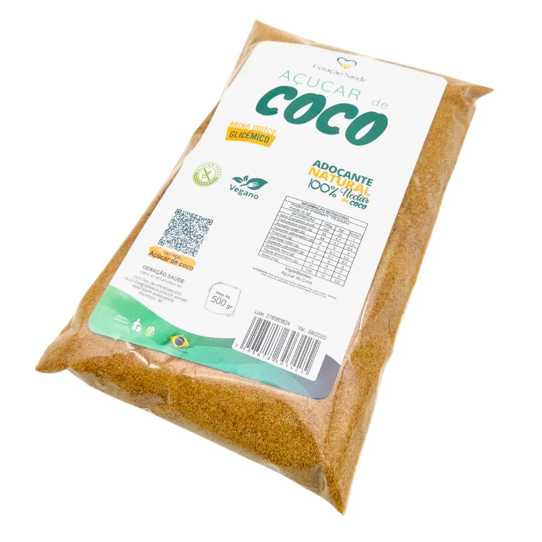 Açucar de Coco Embalagem Economica 500gr