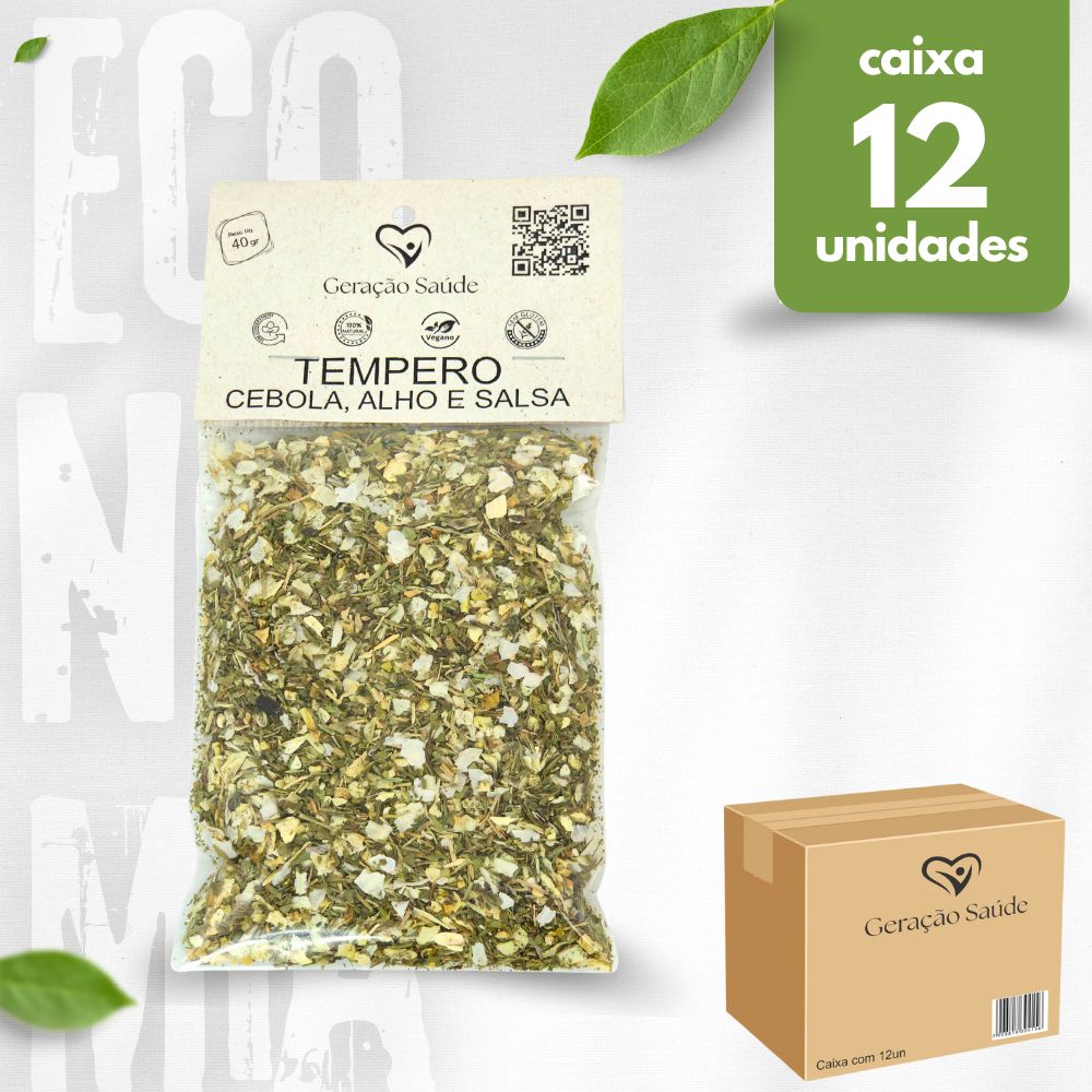Tempero Cebola, Alho e Salsa 40gr Caixa c/12un